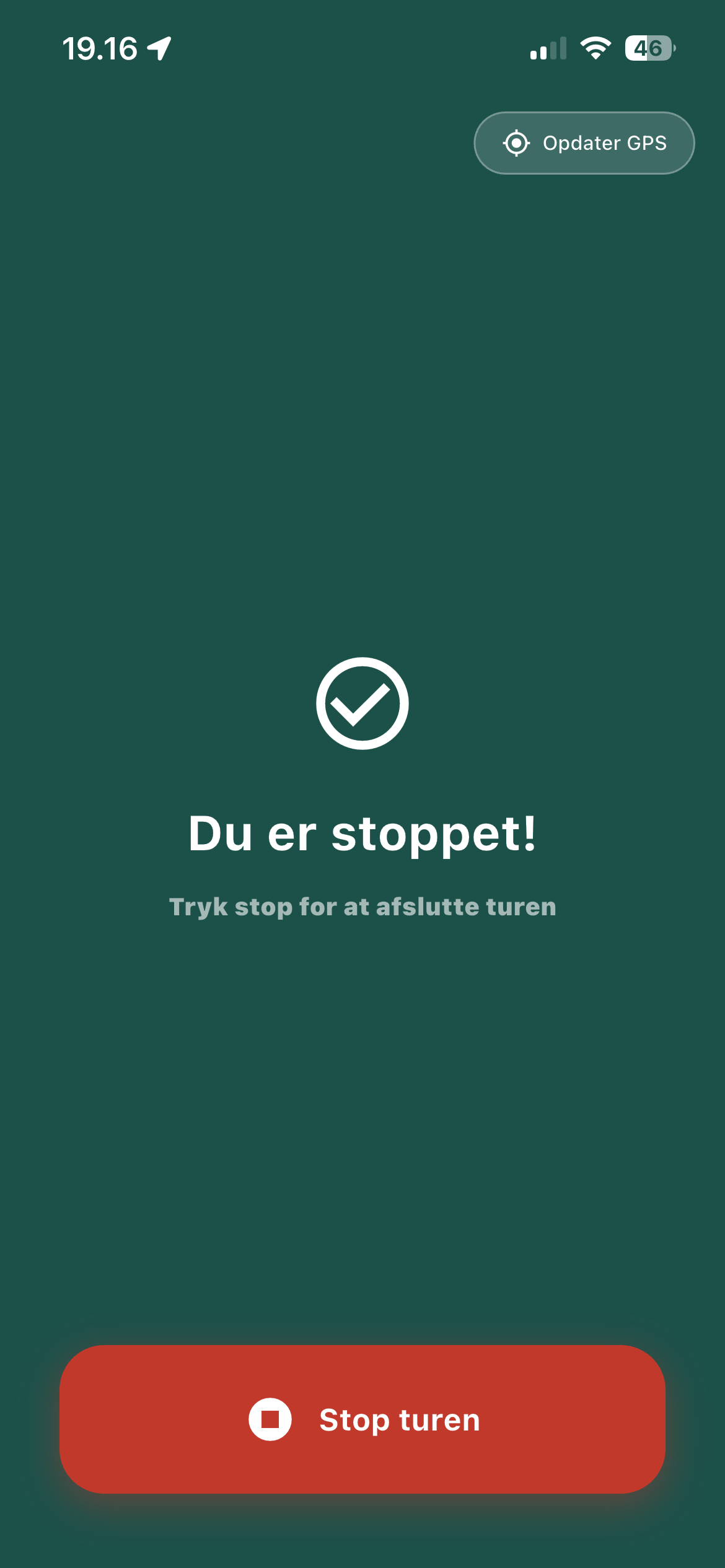 Stop aktiveret